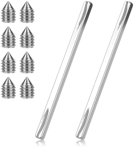 CTDMJ Drückerstift Eisen Vierkantstift 8mm für Drückergarnituren und Türgriffe | 2Stück Vierkantstift 8mm x150mm | Verzinkter Türgriff Spindelstange | Befestigungsstift Türgriff mit M6 Schraube