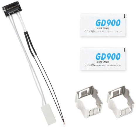 Accessoires Imprimante 3D Pour Bambu Lab P1P/P1S, Élément Chauffant Céramique 24V 48W Avec Thermistor, Capteur Température Précis, Chauffe Rapide, 2 Pâtes Thermiques Incluses, Clips Fixation