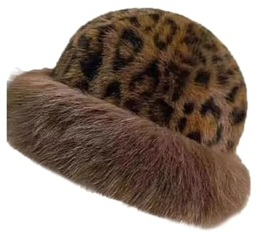 fdsmall Winter Faux Pelz Hut für Frauen Dicke Kosakenhut Plüsch Faux Pelz Winter Cap Frauen fluffige Fischer Cap