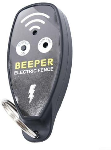 Linnkyfloa Elektrozaunprüfer, wetterfest, berührungsloser Spannungsdetektor mit Rotlicht und Summer für Weidezäune auf dem Bauernhof, Einzeleinheit
