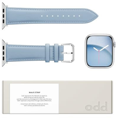 a.odd Leather Strap for Apple Watch Straps 38mm 40mm 41mm 42mm 44mm 45mm 46mm 49mm, Men Women Genuine Leather Replacement Band for iWatch Series 11 10 9 8 7 6 5 4 3 2 1 SE Ultra 3 2 1