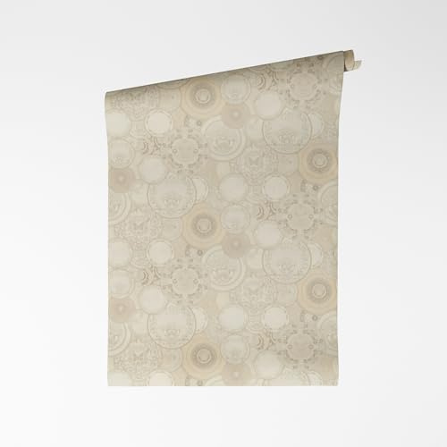 A.S. Création Bambus-Vliestapete – Creme, Weiß, Metallic – 10,05 x 0,53 m | Natürliche Bambusoptik als Akzentwand – schimmernde Strukturtapete, ansatzfrei & spurlos abziehbar, für Wohn- & Schlafzimmer