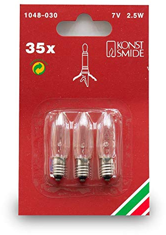 Konstsmide 1048-030 Ersatzbirne / für LED Innen- und Außenbaumketten / 7V, 2,5W / 3er Blister / E10 Schraubgewinde