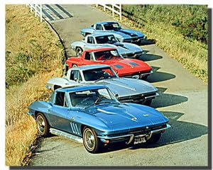 Chevy Corvettes in a Row Transport Vintage Car Kunstdruck Poster (40,6 x 50,8 cm)