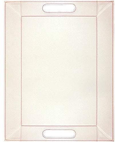 Freeform Reversible Faux Leather Tray, Navy/Ivory, 55x41cm