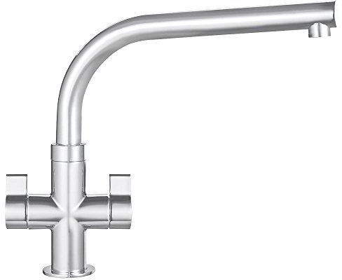 Franke Sion Dual-Lever Mono Mixer Kitchen Tap Brushed Steel