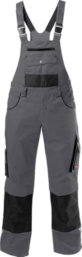 E/D/E FORTIS - Salopette H 24, Camice da Lavoro, taglia 52, colore: Grigio scuro/Nero