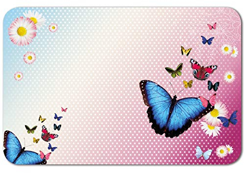 ROTH Schreibtischunterlage - Butterfly, 59 x 39 cm mit Anti-Rutsch-Beschichtung - Schmetterling Tischmatte
