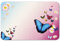 ROTH Schreibtischunterlage - Butterfly, 59 x 39 cm mit Anti-Rutsch-Beschichtung - Schmetterling Tischmatte
