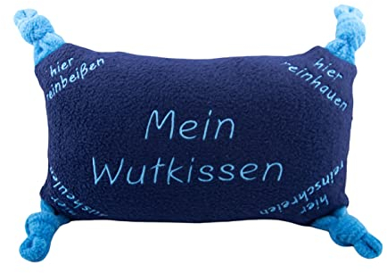 Mein Wutkissen für Kinder und Erwachsene zum Anschreien, Reinbeißen, Ausheulen und Reinhauen (Dunkelblau - Türkis)