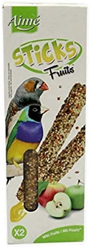 Aime Baguettes aux Fruits pour Oiseaux Exotiques/Friandises pour Oiseaux/2 Baguettes Croustillantes