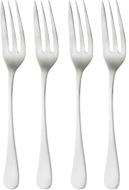 Robert Welch Radford Satin Cutlery Pastry Fork, Set of 4. Made from Stainless Steel. Dishwasher Safe.