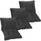 NYVI Loungekissen SmartLounge Set 3X Sitzkissen 80x80 cm und 3X Rückenkissen 80x40 cm Anthrazit - Wasserabweisende Auflagen für Indoor und Outdoor - Stuhlkissen für Rattanmöbel und Gartenmöbel