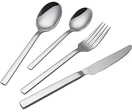 Nesmilers 48 Pieces Cutlery Set, Stainless Steel Cutlery Set, Flatware Service for 12 Person