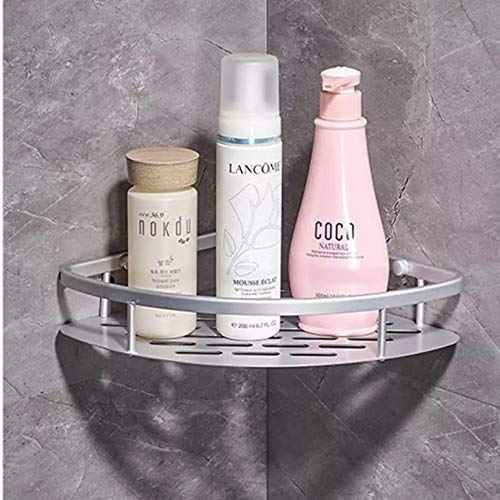 Bathroom Rack Wall-Mounted Bathroom Floating Shelf Silver Corner Aluminum Basket for Shampoo Soap Storage Organizer Rack Holder Etagere Salle De Bain Mural