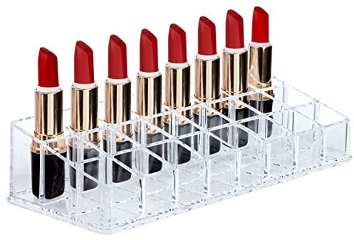 Acryl Lippenstift Organizer Transparente Lippenstift Halter Kosmetik Display Ständer für Kosmetik Aufbewahrung 24 Plätze