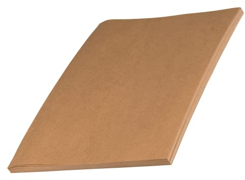 MD Labels Papel de estraza autoadhesivo A4 – 50 hojas – Marrones Etiquetas adhesivas para escribir para latas de almacenamiento – Papel de estraza acanalado