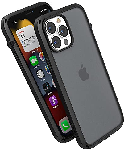 Catalyst iPhone 13 Pro Max Case Influence Series Slim Case, Finger-Print Safe Cases, Drop Proof Phone, with Lanyard (Stealth Black)