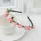 Vision4ever Light Pink Color Rose Flower Head Boho Garlan Girl Beach Crown Elastic Hair Band Headband Wedding With Attractive Looks