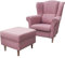 Fabryka Mebli Idźczak Sessel Polstersessel Loft 1 Elegante Angenehm Relaxsessel Einzelsessel Holzbeine Polsterhocker - Innovatives Stilvoller Allrounder Modern (Avra 10 Rosa)