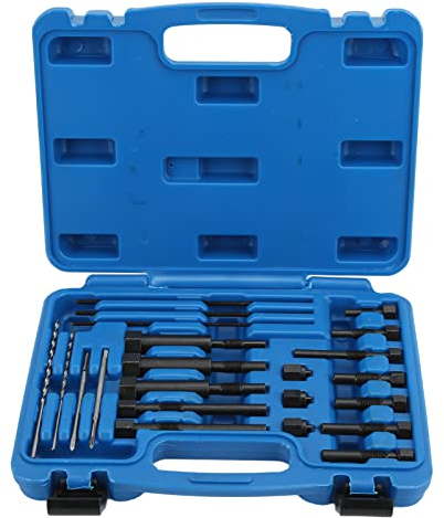Glühkerzen-Entfernungswerkzeug-Set, 22 Teile/Set aus Metall, tragbar, komplettes Glühkerzen-Elektrodenspitzen-Abziehwerkzeug-Set mit Aufbewahrungsbox