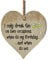 Handmade Wooden Hanging Heart Plaque Gift for Gin Lovers Novelty Funny Birthday Keepsake