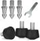Rigych 6 PCS Rubber Tripod Foot Spike, 3/8”-16 Thread Anti-Slip with Stainless Tripod Feet Spikes for Uneven Ground, Monopod Replacement Part