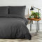 VelvetHome Deluxe Bettwäsche 155x220 Baumwolle Bettbezug 155x220 cm mit Kissenbezug 80x80 cm Hohe Qualität Bettwäsche-Set mit Reißverschluss 100% Baumwolle Made in EU Dunkelgrau 155 x 220
