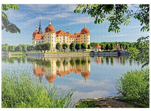 MyPuzzle Schloss Moritzburg bei Dresden, Sachsen, Deutschland - Premium 1000 Teile Puzzle - MyPuzzle Sonderkollektion von Puzzle Galaxy