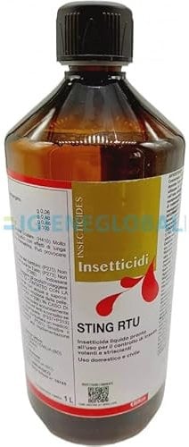 Insetticida Per Millepiedi In Casa, Cantina, Terrazzo, Aiuole E Vasi, Pronto All'uso, 1 Litro: Sting Rtu