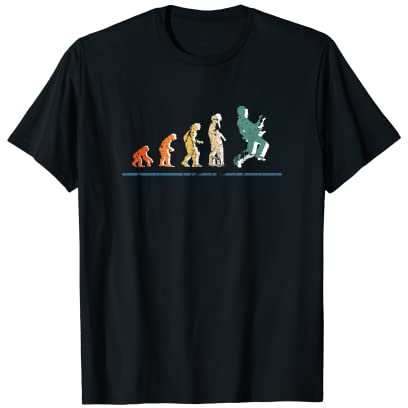 Vintage Retro Evolution Gitarre Player Man Rock Music Gitarre T-Shirt