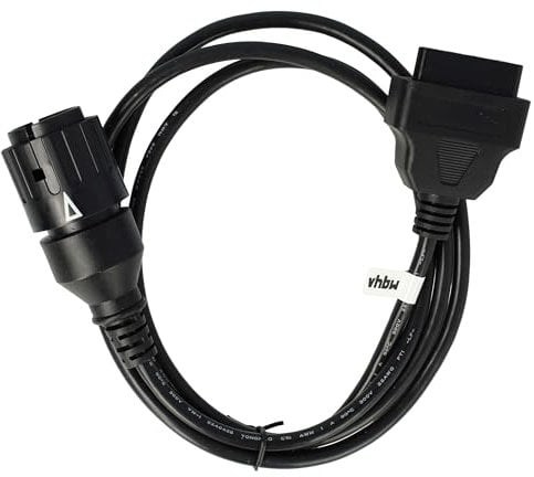 vhbw OBD2 Adapter 10 Pin auf OBD2 16Pin kompatibel mit BMW R nineT K21 Motorrad - 150 cm