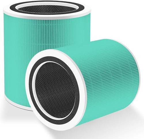 Core 400S Replacement Filter for LEVOIT Core 400S Smart WiFi Air Purifier, 3-in-1 H13 True HEPA Filter Replacement, Core 400S-RF-TX (LRF-C401-GUS), 2 Pack, Green