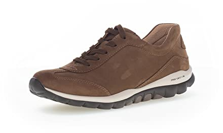 Gabor Damen Low-Top Sneaker, Frauen Halbschuhe,Wechselfußbett,straßenschuhe,Strassenschuhe,Freizeitschuhe,Turnschuhe,Whisky,38.5 EU / 5.5 UK