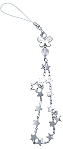 Jootoo Niche Design Edelstahl Stern Quaste Kette Handykette Y2k Schmetterling Fünfzackiger Stern Süße Kühltasche Auto Anhänger Edelstahl Schlüsselanhänger
