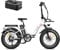 Fafrees 1080Wh Electric Bike, Folding Electric Bike WITH 48V 22.5Ah Removable Battery, 100KM Mileage Ebike for Adults, 20 * 4.0 Electric Mountain Bike 7 Speed Gears, F20 Max White