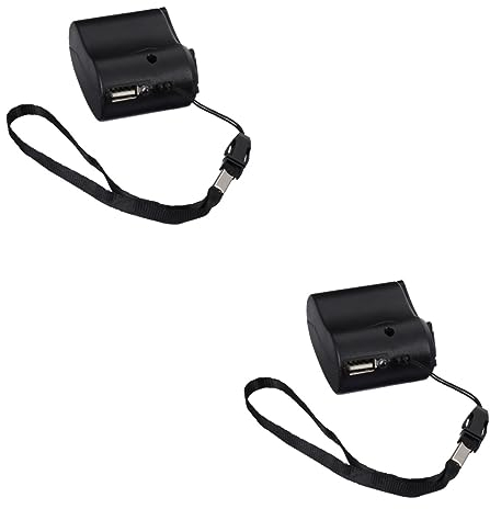 Happyyami 2 Stück Handgenerator Handkurbel-Generator Notfall-Ladegerät Generator Tragbare Handy-Powerbank Handkurbel-Stromgenerator Outdoor-Handy-Ladegerät Handkurbel-Ladegerät USB