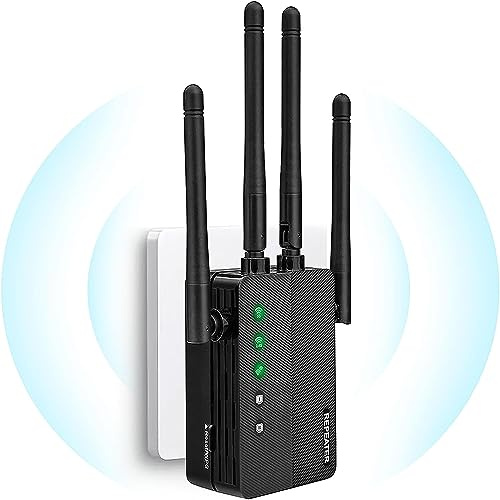 ZTBGY 2023 Più nuovo WiFi Extender Wireless Booster 1200Mbps Portata fino a 9500 piedi quadrati e 35 dispositivi, ripetitore amplificatore di segnale con porta WAN/LAN Internet Booster per la casa