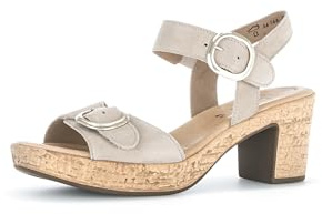 Gabor Damen Riemchensandalen, Frauen Sandalen,Best Fitting,Sommerschuhe,Freizeitschuhe,offene Schuhe,Strandschuhe,Absatz,Desert,42 EU / 8 UK