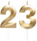 Geburtstagskerzen Zahlen 23/32, Gold Geburtstag Kerzen, Zahlenförmige Kerze, 3D Tortendeko, kuchen Dekoration für Geburtstag Party, Hochzeiten, Firmenfeiern, Jubiläen, Birthday Candle Nummer 23/32