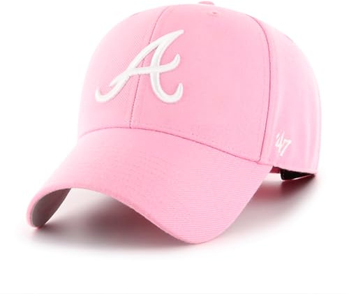 47 Marke MLB Baseballkappe, Motiv: Primär-Logo, MVP, verstellbare Struktur, Einheitsgröße für Erwachsene, Atlanta Braves, Einheitsgr��e