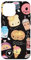 Hülle für iPhone 12 mini Kawaii Food Phone Case Süße Geschenke für Mädchen in Schwarz