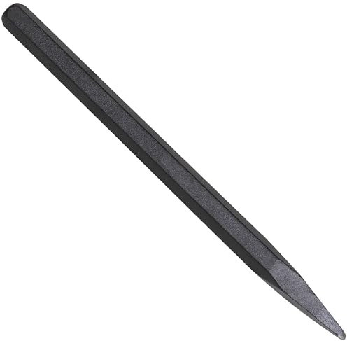 AERZETIX - C68475 - Scalpello appuntito per calcestruzzo pietra roccia 300x4x18mm senza paramano - manico esagonale - in acciaio al carbonio