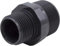 HAF® 1x PVC Fittings Doppelnippel mit 2 x 1 1/2 Außengewinde | Verbinder aus grauem PVC-U für Rohranschlüsse & Poolverrohrungen | 2 Zoll x 1,5 Zoll | Qualität: Made in Europe - Menge: 1 Stück