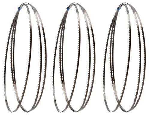 PNAJFUEL Bandsägeblatt, Bandsägeblätter, 3 Stück 3 Mm Mit 14 Tpi Sägeblättern, Schnittkurve, Holzbearbeitung, 1 Stück Bandsägeblatt/3 Pcs Length 1712Mm