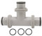Valvola a Stantuffo Split Piscina 2 in 1 Forma a T 3,8cm su Valvole a Stantuffo Off Plastica Doppio Tubo Split Valvola a Stantuffo Raccordi Piscina per la Riparazione