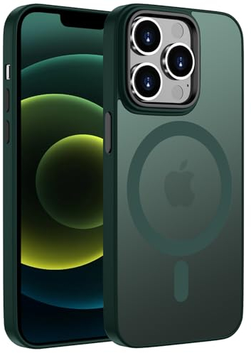 ORDA für iPhone 12 Pro Max Hülle 6.7 Zoll Kompatibel mit MagSafe,Magnetisch Handyhülle für iPhone 12 Pro Max Case Durchscheinende Matt Rückseite Dünn Stoßfest Schutzhülle Grün