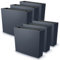 IMJ-Global Set di 6 Vasi per Fiori Piante Rettangolari Urbi Case T In Plastica 58x18x49,8cm Da Interno Esterno Neri 44 Litri Design Moderni
