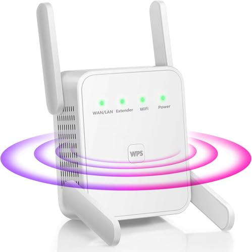 Repetidor WiFi Amplificador señal WiFi, con Puerto Ethernet,Amplificador WiFi y Extensor WiFi,Adecuado para oficinas y hogares,con Ap/Repeater Modos,Facil de Instalar,WiFi Booster Extender