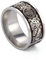 Caiduoduo Schmuckring Doppeltier Triple Spin Muster Vintage Herren Edelstahl Ring